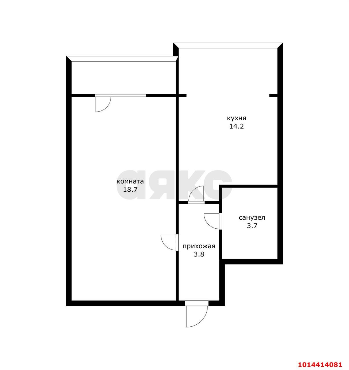 Фото №12: 1-комнатная квартира 38 м² - Краснодар, Музыкальный, ул. имени Мусоргского М.П., 1