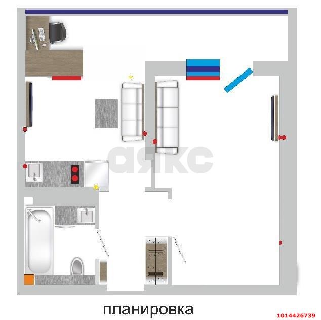 Фото №19: 1-комнатная квартира 32 м² - Краснодар, жилой комплекс Самолёт-2, ул. Западный Обход, 57сА