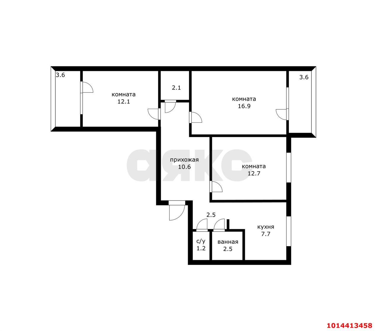 Фото №19: 3-комнатная квартира 75 м² - Краснодар, Юбилейный, пр-кт Чекистов, 29