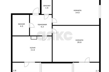 Фото №1: 2-комнатная квартира 57 м² - Адыгейск, ул. Фрунзе, 1