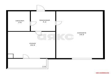 Фото №1: 1-комнатная квартира 37 м² - Адыгейск, ул. Фрунзе, 1