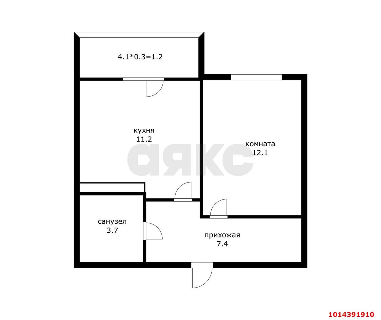 Фото №8: 1-комнатная квартира 36 м² - Краснодар, жилой комплекс Ракурс, ул. имени Героя Ростовского, 8