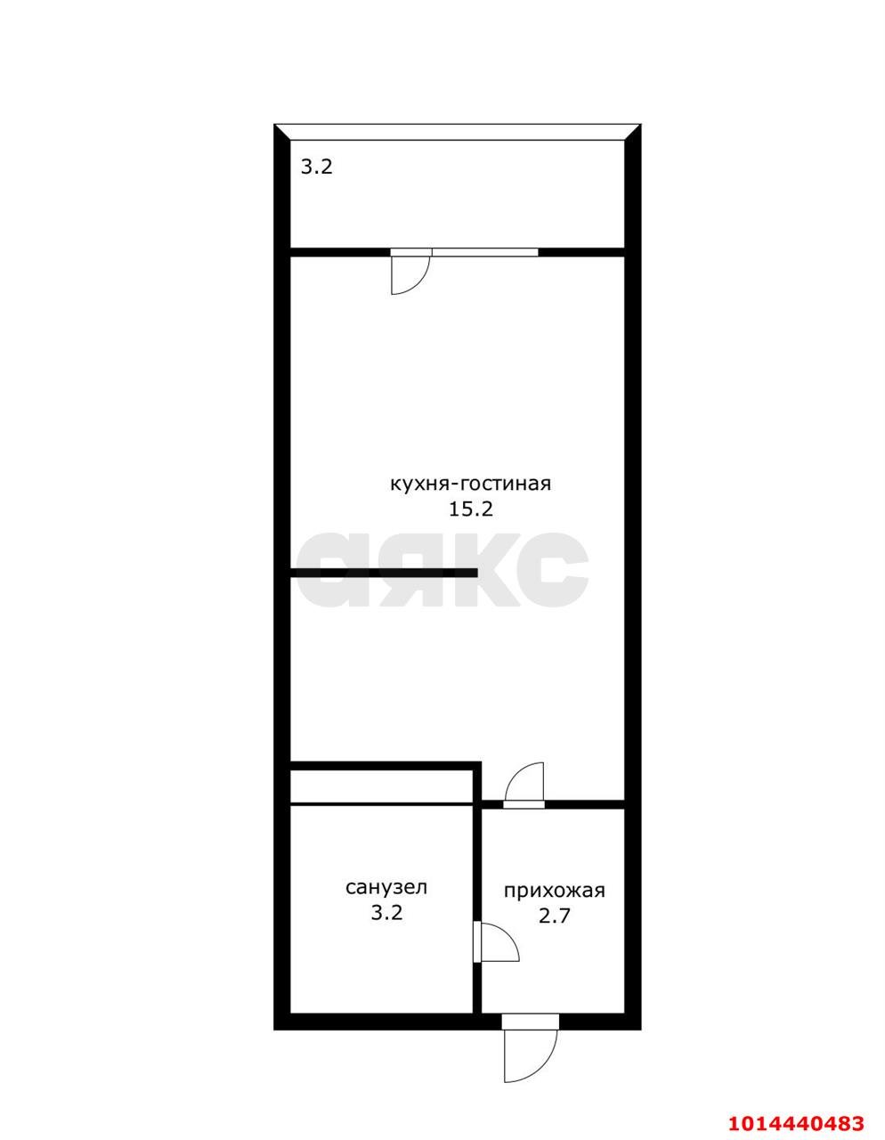 Фото №11: Студия 22 м² - Краснодар, Парк Победы, ул. Героя Пешкова, 14к3