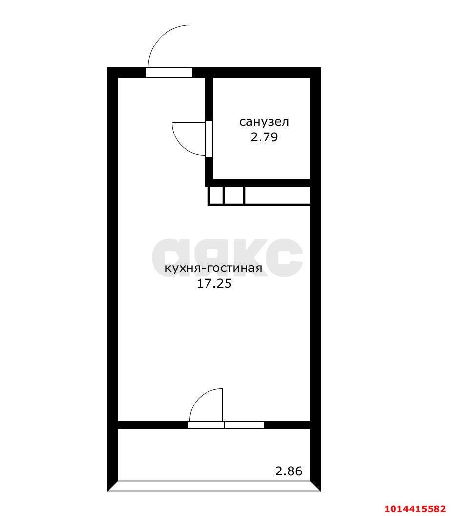 Фото №1: Студия 22 м² - Краснодар, Славянский, ул. Заполярная, 45