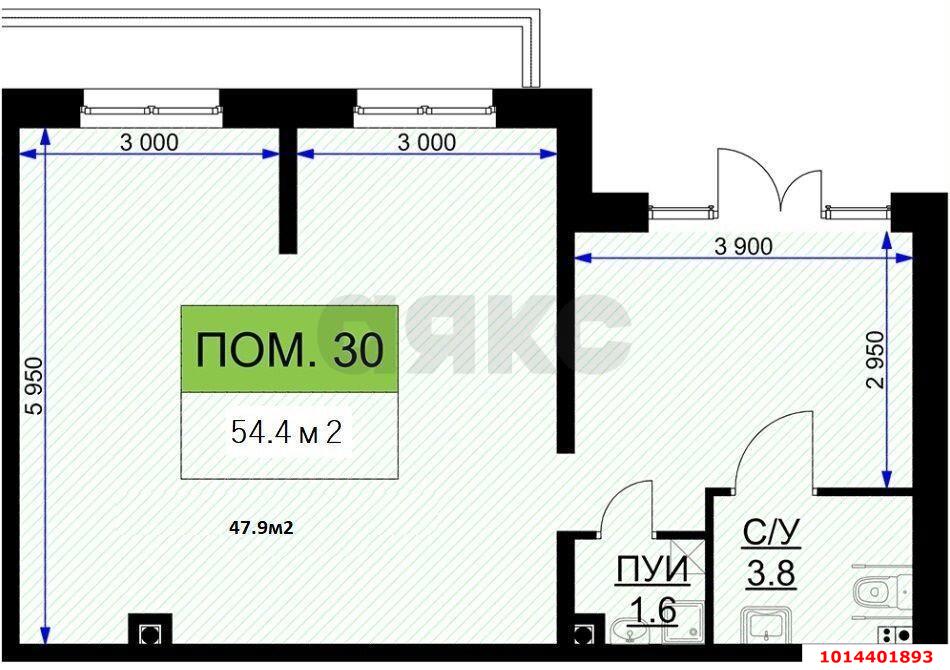 Фото №2: Торговое помещение 55 м² - Краснодар, жилой комплекс Ракурс, ул. имени Героя Ростовского, 8к4