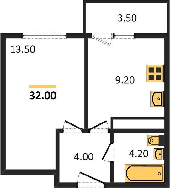 Фото №1: 1-комнатная квартира 31 м² - Краснодар, Прикубанский внутригородской округ, мкр. жилой комплекс Улыбка, ул. имени Героя Георгия Бочарникова, 2