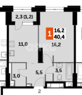 Фото №13: 1-комнатная квартира 40 м² - Москва, жилой комплекс Сидней Сити, ул. Шелепихинская набережная, 40к1