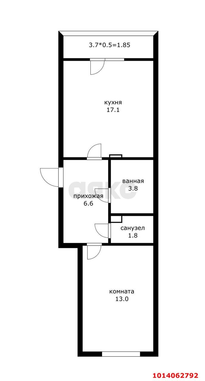 Фото №9: 1-комнатная квартира 44 м² - Краснодар, жилой комплекс Новелла, ул. Питерская, 40к5