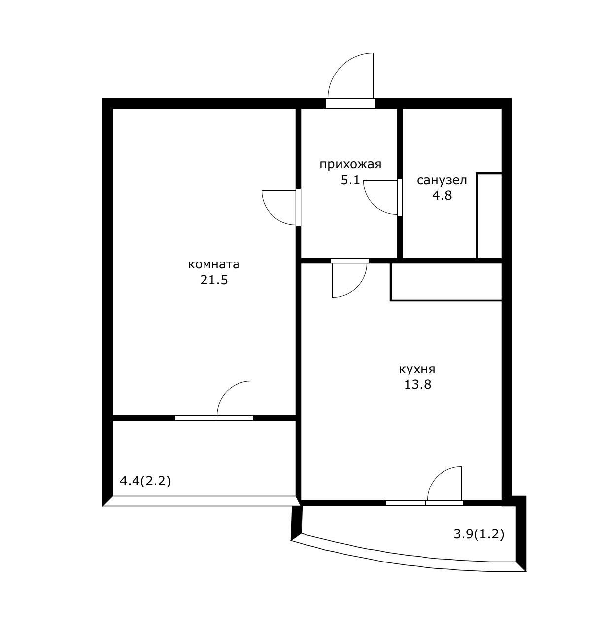 Фото №20: 1-комнатная квартира 50 м² - Краснодар, Прикубанский внутригородской округ, Фестивальный, мкр. Солнечный, ул. Казбекская, 1