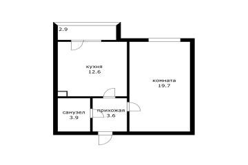 Фото №5: 1-комнатная квартира 40 м² - Адыгейск, пр-кт Ленина, 31