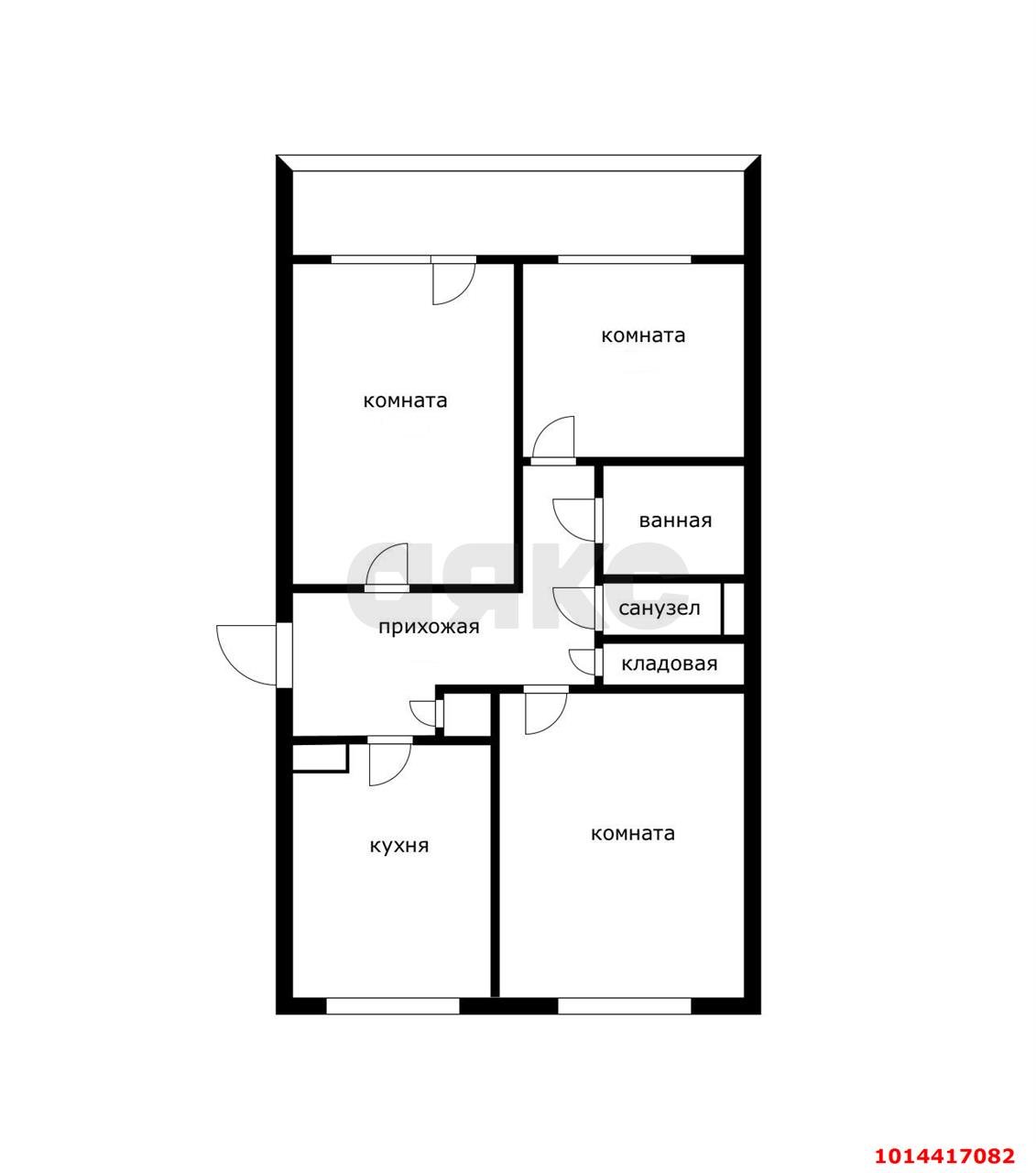 Фото №8: 3-комнатная квартира 69 м² - Российский, Прикубанский внутригородской округ, ул. Тепличная, 43