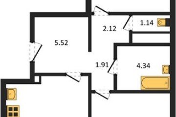 Фото №1: 2-комнатная квартира 63 м² - Майкоп, ул. Олега Цокова, 2