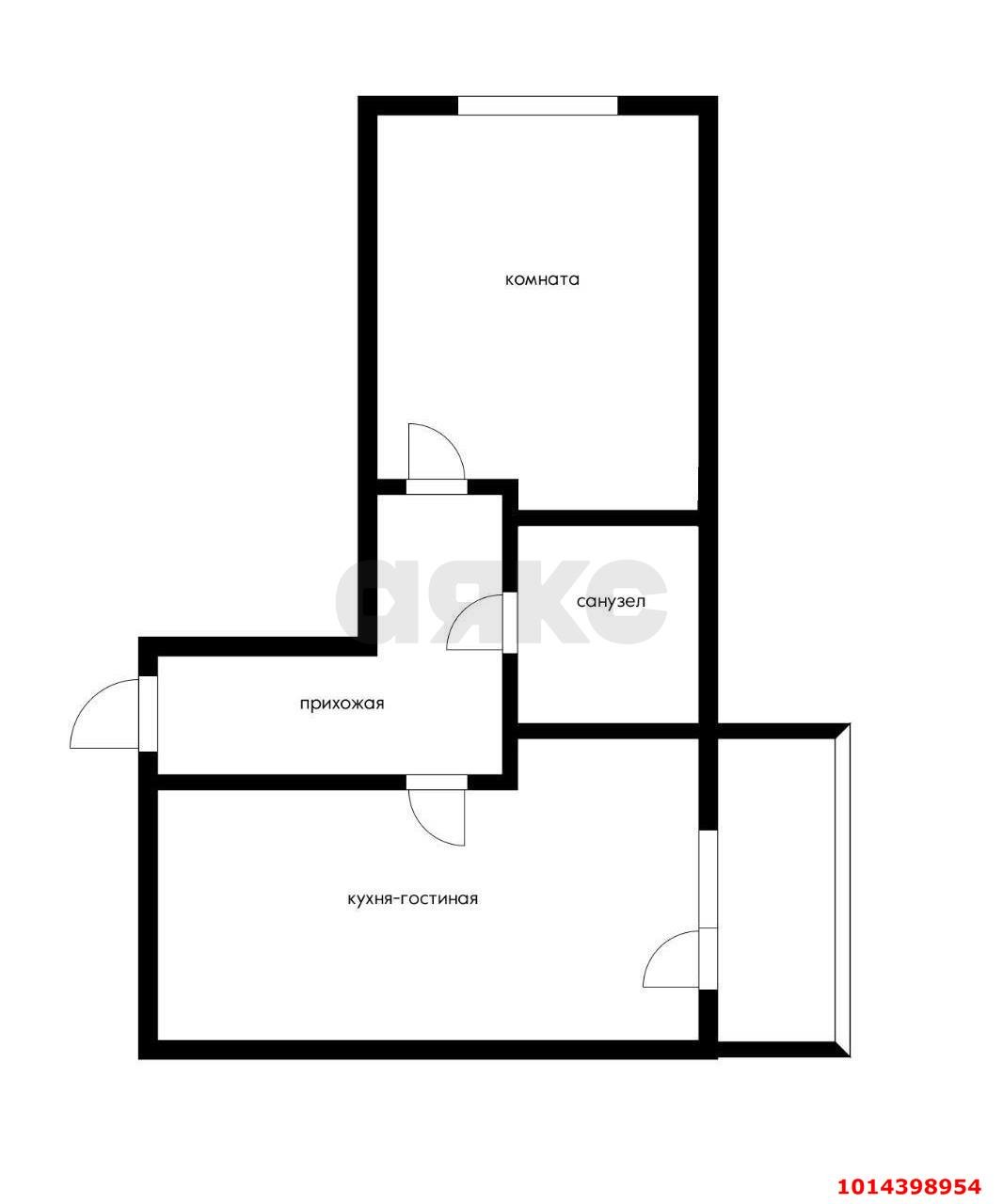 Фото №11: 1-комнатная квартира 45 м² - Краснодар, жилой комплекс Солнечный Парк, ул. имени Симиренко, 37к2