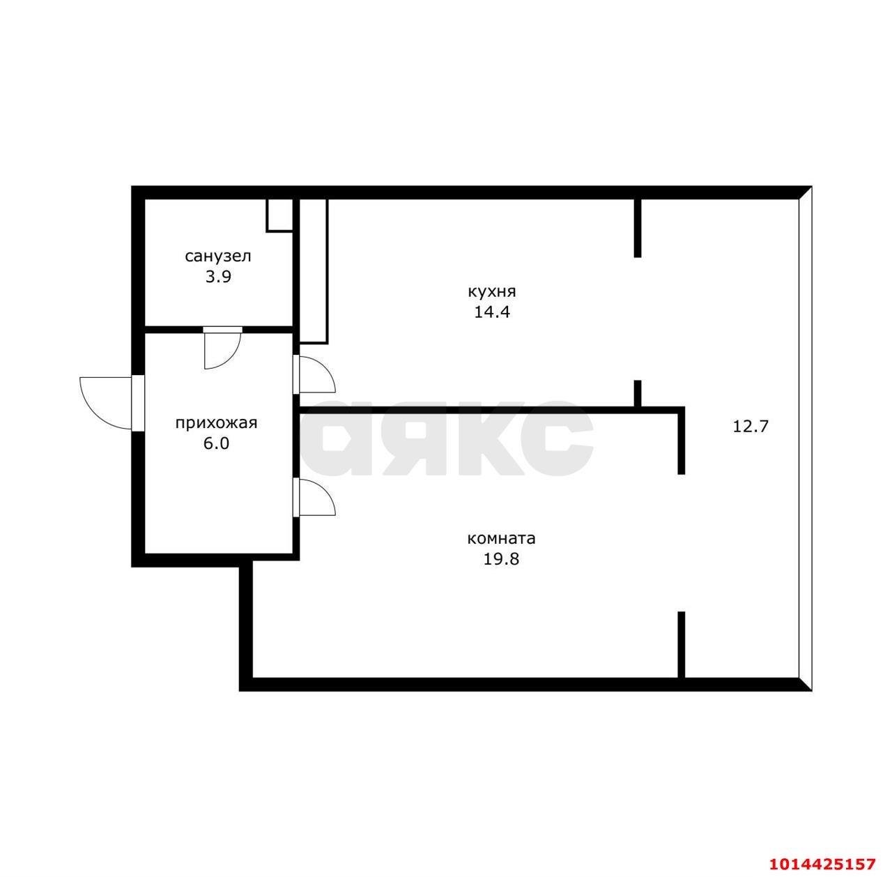 Фото №16: 1-комнатная квартира 44 м² - Краснодар, Прикубанский внутригородской округ, Фестивальный, Солнечный, мкр. ЖК Екатеринодар, пр-кт Константина Образцова, 6/2