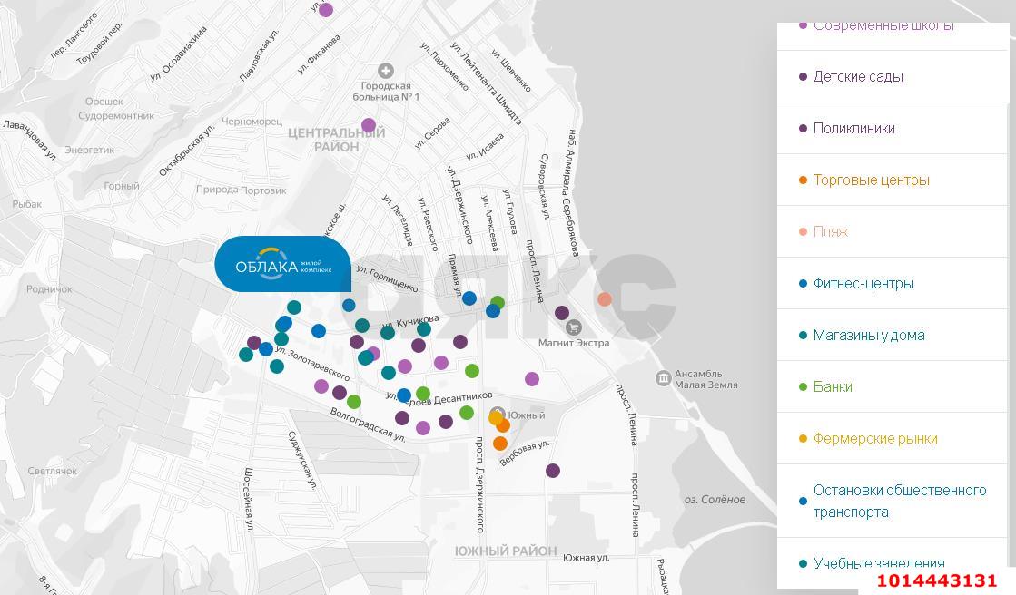 Фото №4: 1-комнатная квартира 36 м² - Новороссийск, жилой комплекс Клевер, ул. Куникова, 47Ак1
