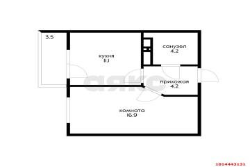Фото №1: 1-комнатная квартира 36 м² - Новороссийск, мкр. ЖК Облака, ул. Куникова, 47Г