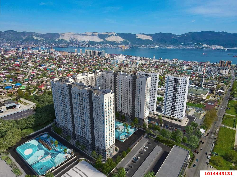 Фото №1: 1-комнатная квартира 36 м² - Новороссийск, жилой комплекс Клевер, ул. Куникова, 47Ак1