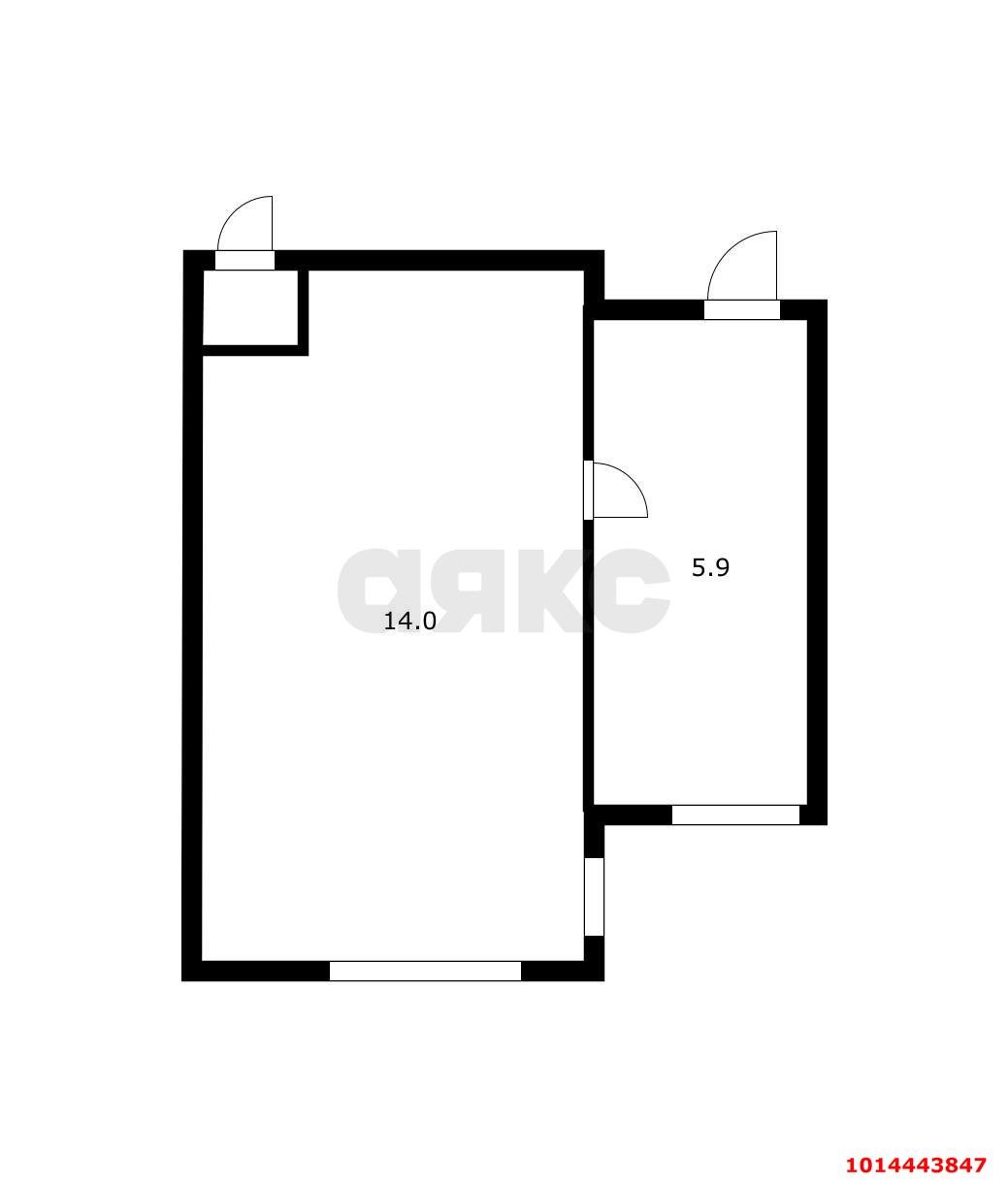 Фото №6: Студия 21 м² - Краснодар, Черёмушки, ул. Селезнёва, 136