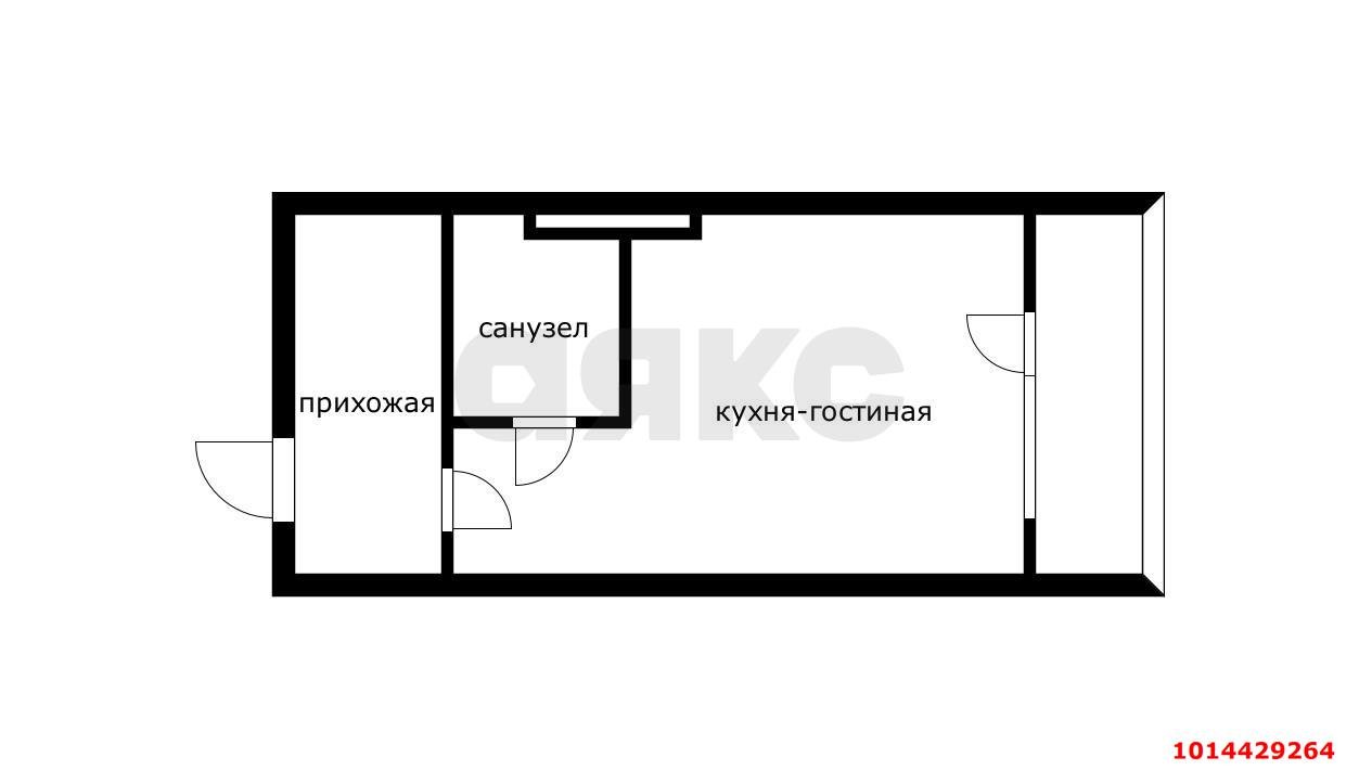 Фото №12: Студия 28 м² - Краснодар, жилой комплекс Мирный, ул. им. Сорока А.М., 2