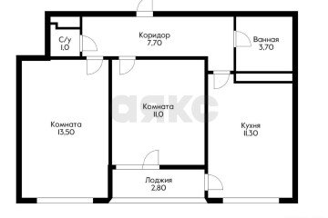 Фото №2: 2-комнатная квартира 50 м² - Краснодар, мкр. жилой комплекс Самолёт, ул. Западный Обход, 39/2с2