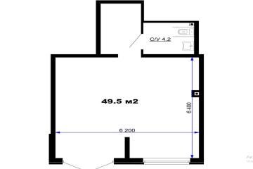 Фото №5: Коммерция 49 м² - Краснодар, мкр. жилой комплекс Дыхание, ул. Лётчика Позднякова, 2к13