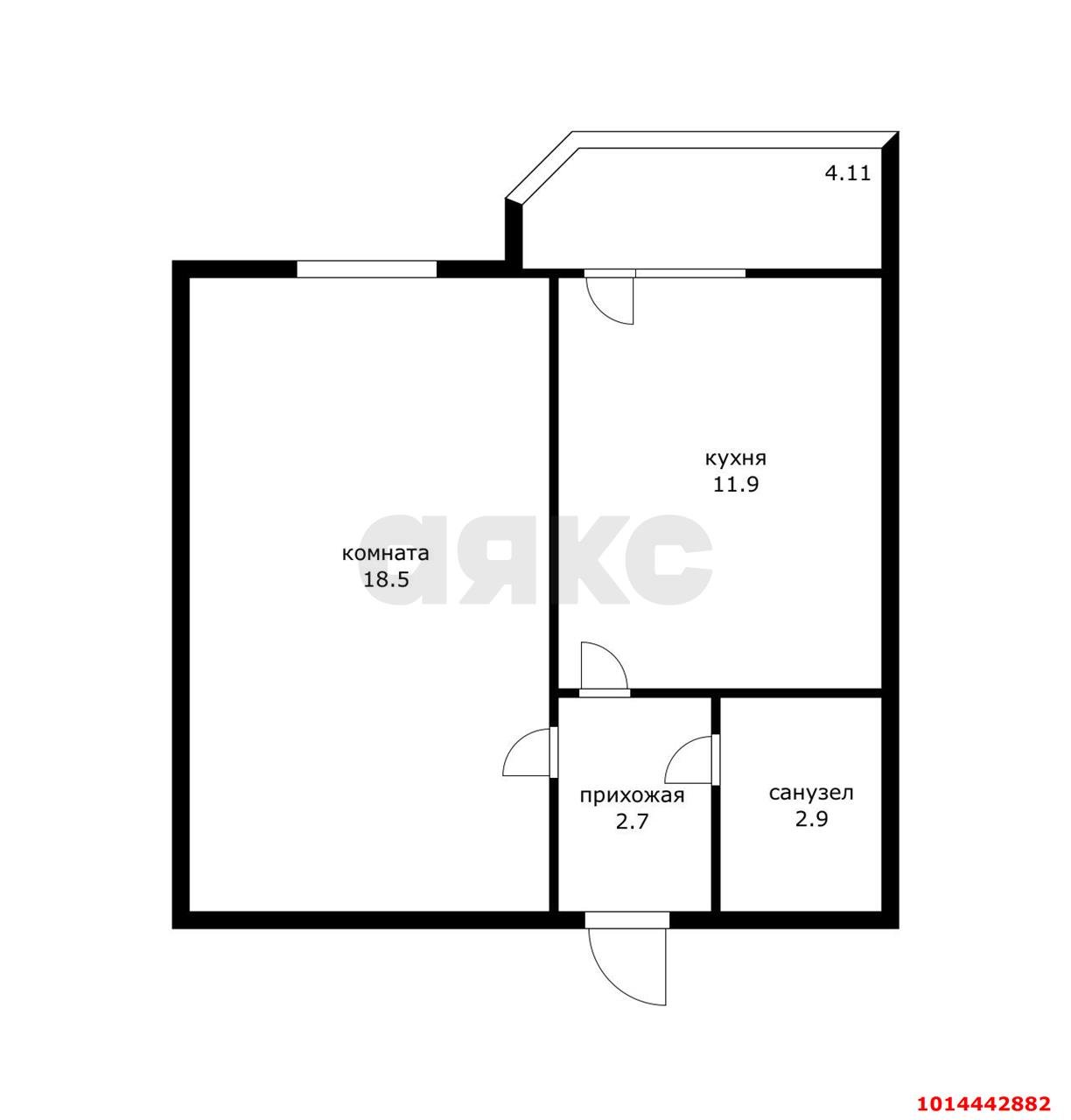 Фото №10: 1-комнатная квартира 37 м² - Краснодар, жилой комплекс Квартал № 6, ул. имени Героя Советского Союза Николая Воробьёва, 5