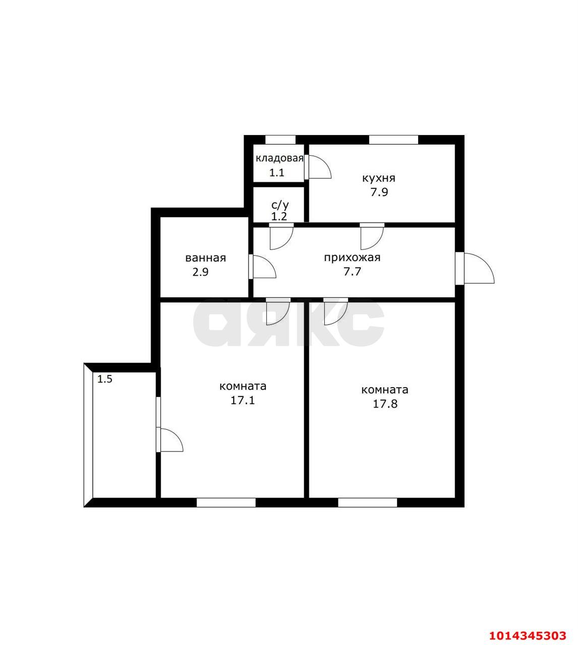 Фото №13: 2-комнатная квартира 57 м² - Краснодар, Центральный, ул. Советская, 59