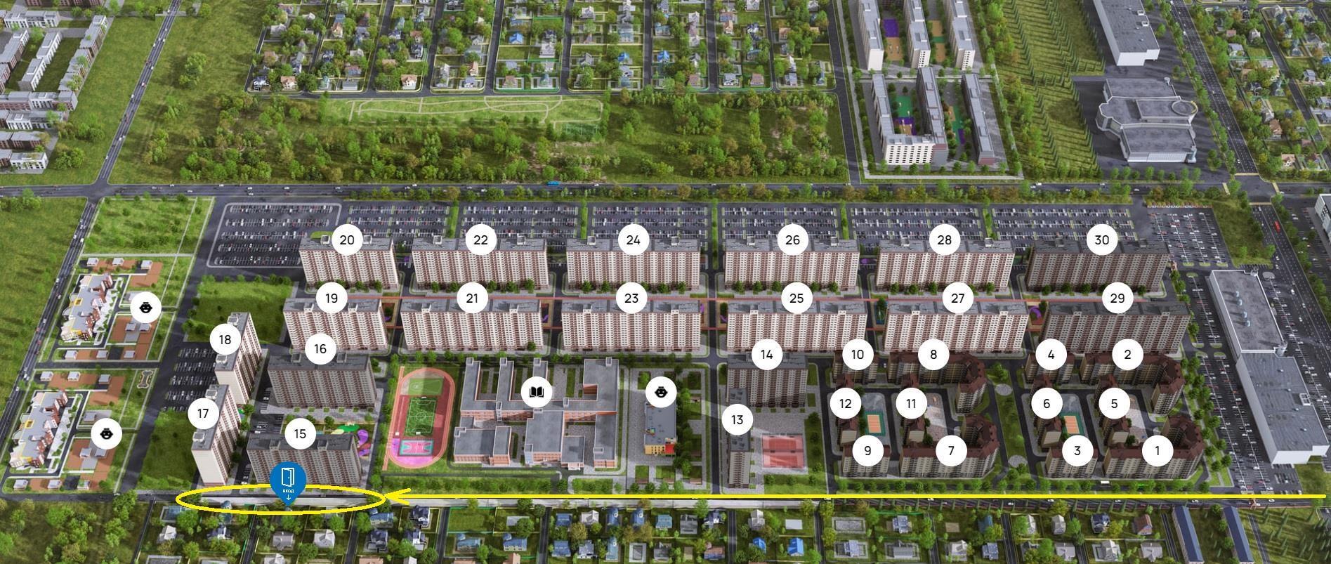Фото №3: Коммерция 30 м² - Краснодар, жилой комплекс Дыхание, мкр. Прикубанский внутригородской округ, ул. Лётчика Позднякова, 2