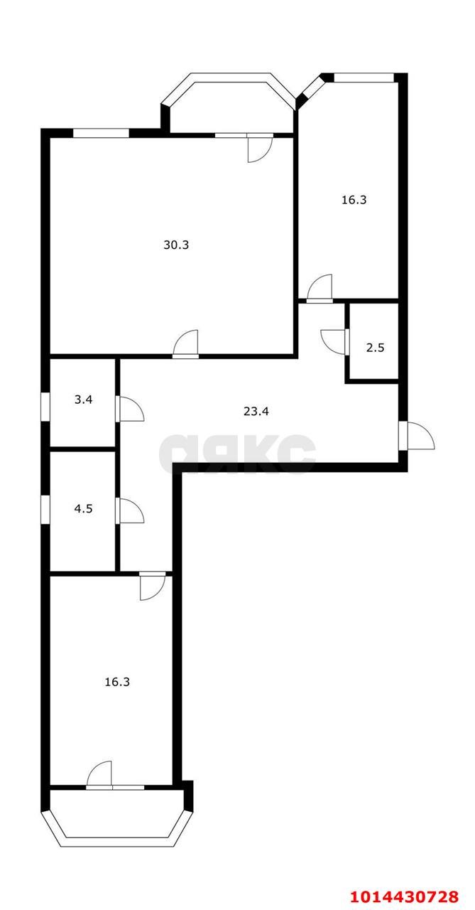 Фото №14: 2-комнатная квартира 103 м² - Краснодар, Центральный, ул. Кубанская набережная, 58