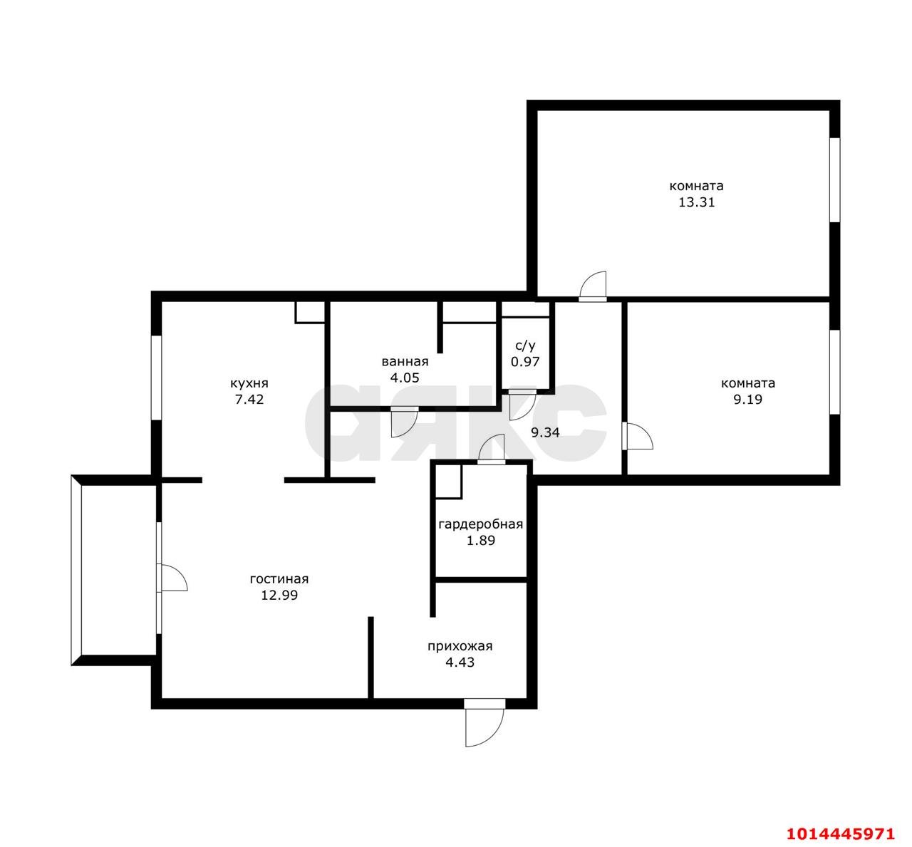 Фото №3: 3-комнатная квартира 68 м² - Краснодар, Центральный внутригородской округ, ул. Красная, 206