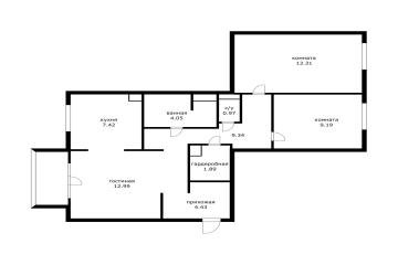 Фото №3: 3-комнатная квартира 65 м² - Краснодар, мкр. Центральный внутригородской округ, ул. Красная, 206