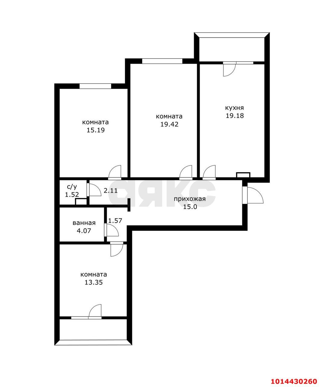 Фото №18: 3-комнатная квартира 98 м² - Краснодар, Завод Измерительных Приборов, ул. имени 40-летия Победы, 33/10