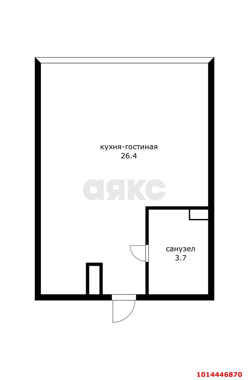 Фото №9: Студия 30 м² - Краснодар, жилой комплекс Самолёт-6, ул. Ивана Беличенко, 92к1