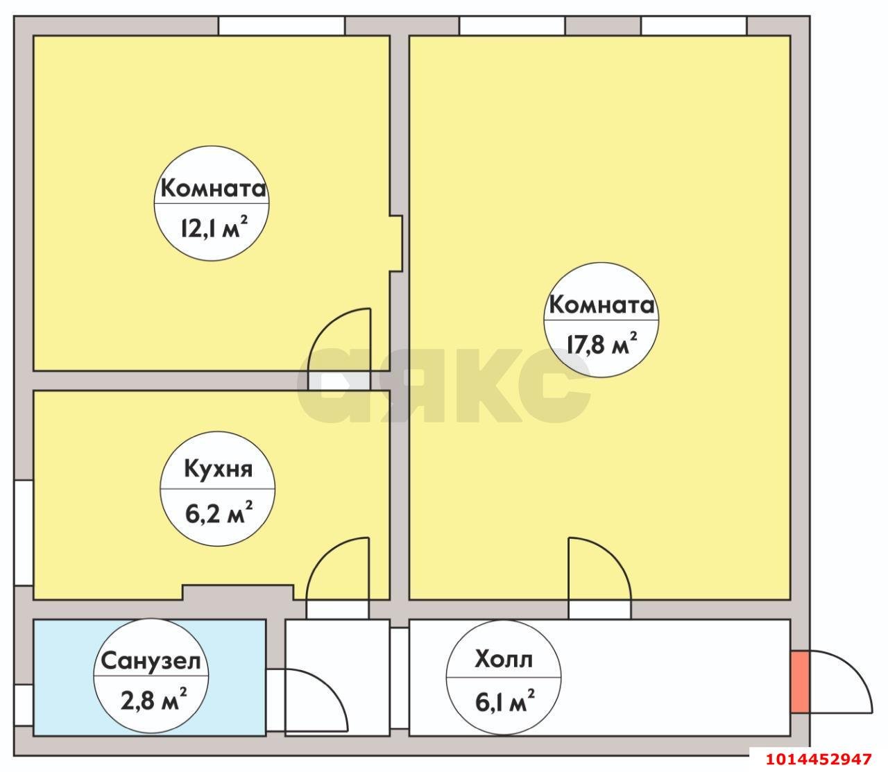 Фото №7: 2-комнатная квартира 45 м² - Краснодар, Западный внутригородской округ, ул. Мичурина, 14