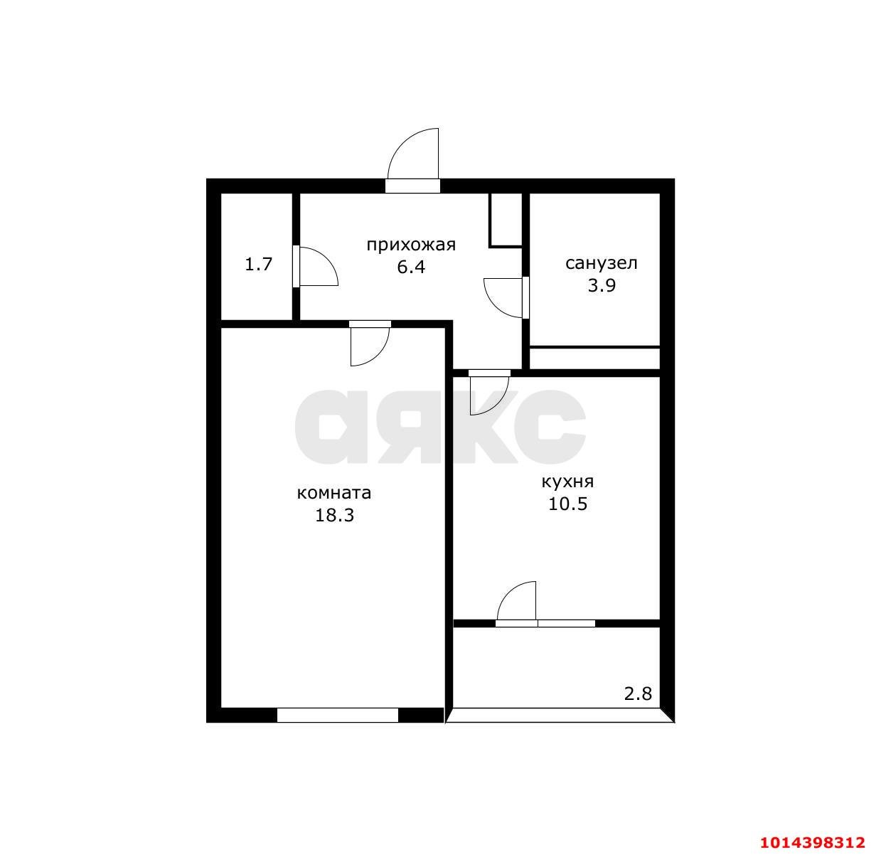 Фото №1: 1-комнатная квартира 40 м² - Краснодар, 40 лет Победы, ул. 1 Мая, 91А
