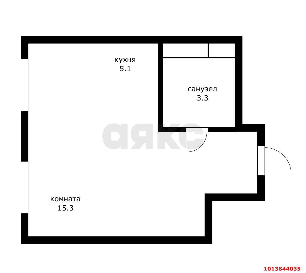 Фото №3: Студия 23 м² - Яблоновский, ЖК Грин Эппл