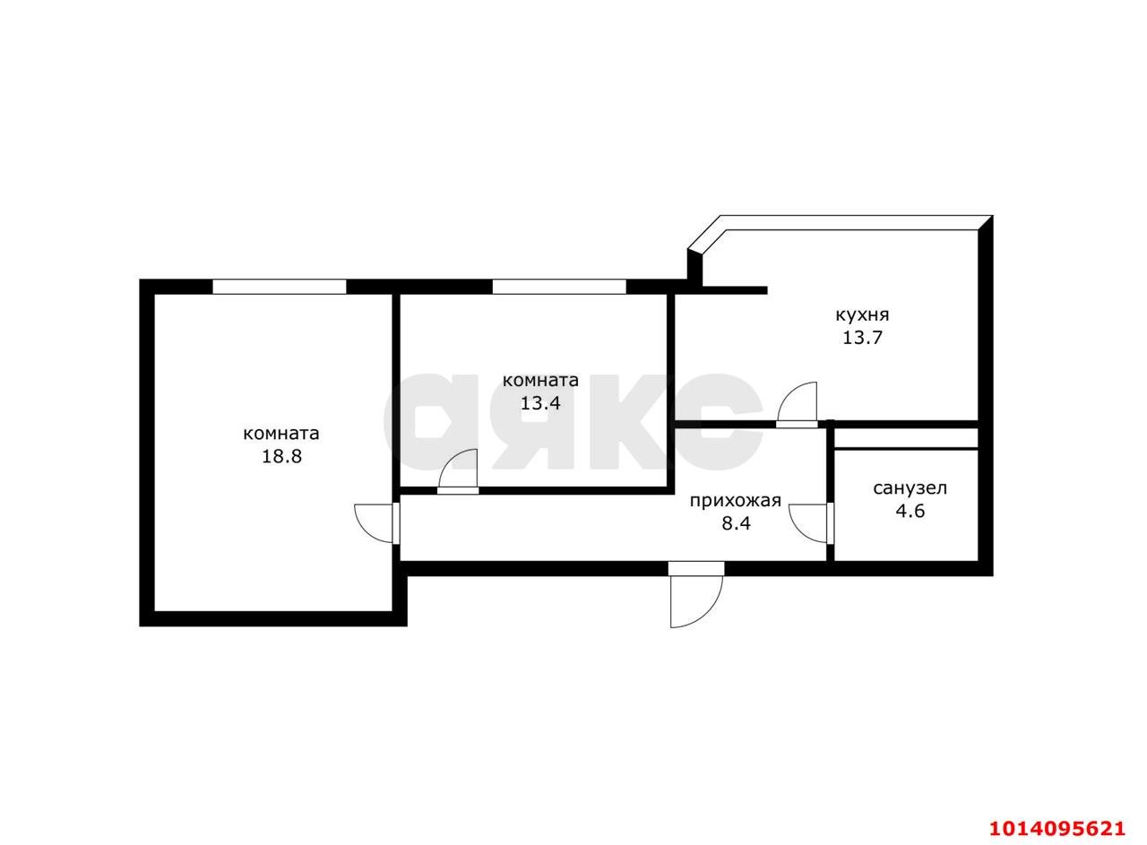 Фото №11: 2-комнатная квартира 59 м² - Яблоновский, ул. Космическая, 88/2к11