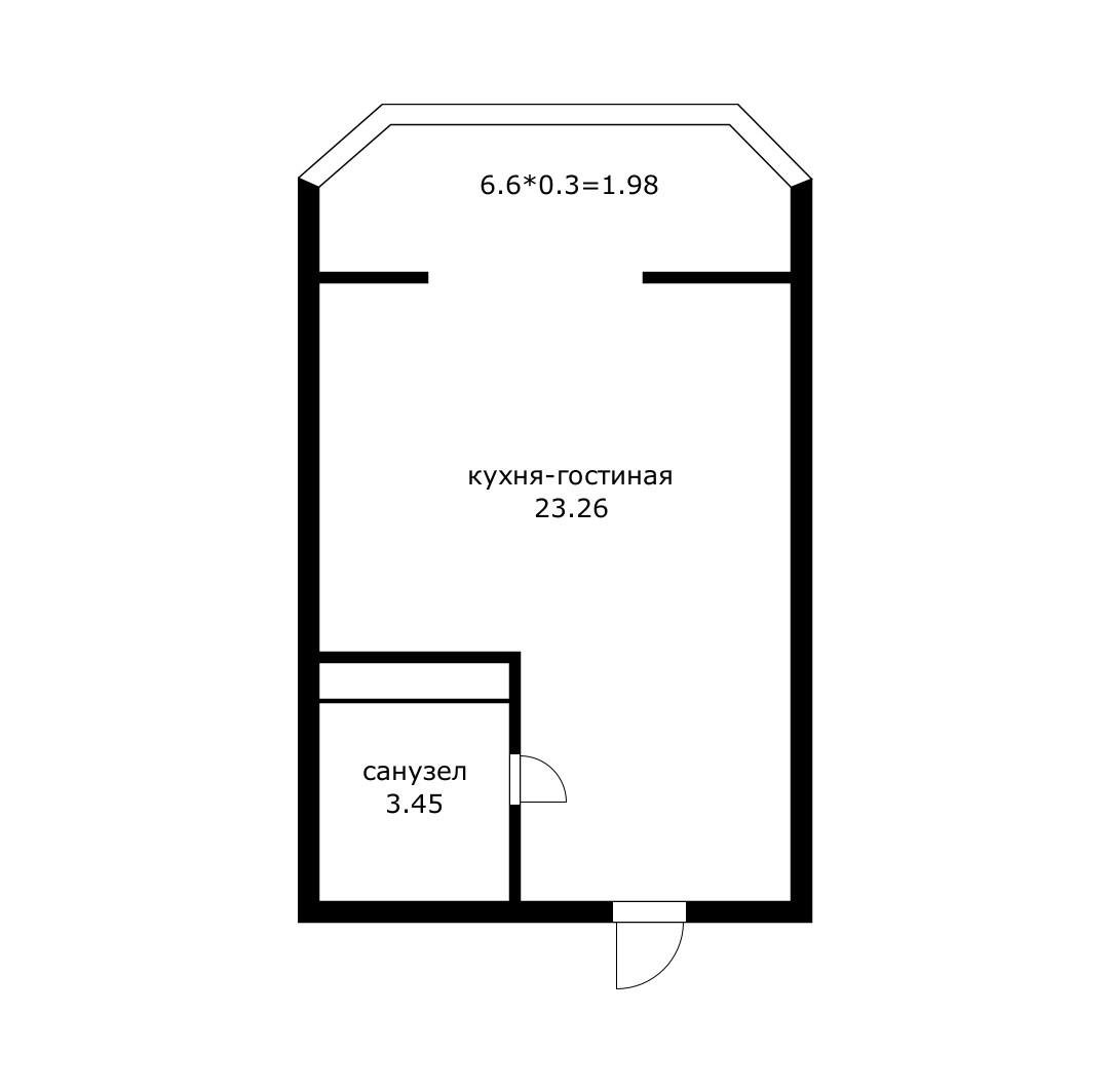 Фото №8: Студия 33 м² - Краснодар, Прикубанский внутригородской округ, мкр. жилой комплекс Красная площадь, ул. Кореновская, 57к1