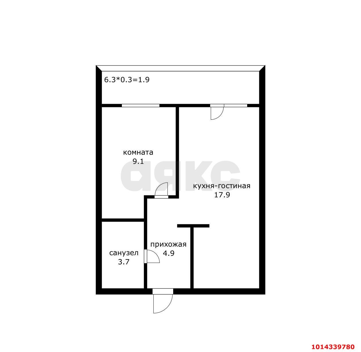 Фото №8: 1-комнатная квартира 36 м² - Краснодар, жилой комплекс Премьера, ул. Автолюбителей, 1/7к4