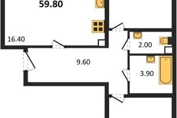 Фото №1: 2-комнатная квартира 59 м² - Краснодар, мкр. жилой комплекс Спортивная Деревня, 