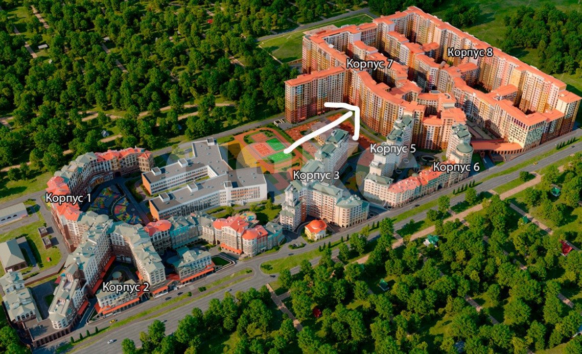Фото №4: 2-комнатная квартира 51 м² - Развилка, жилой комплекс Римский, пр-д Римский, 13