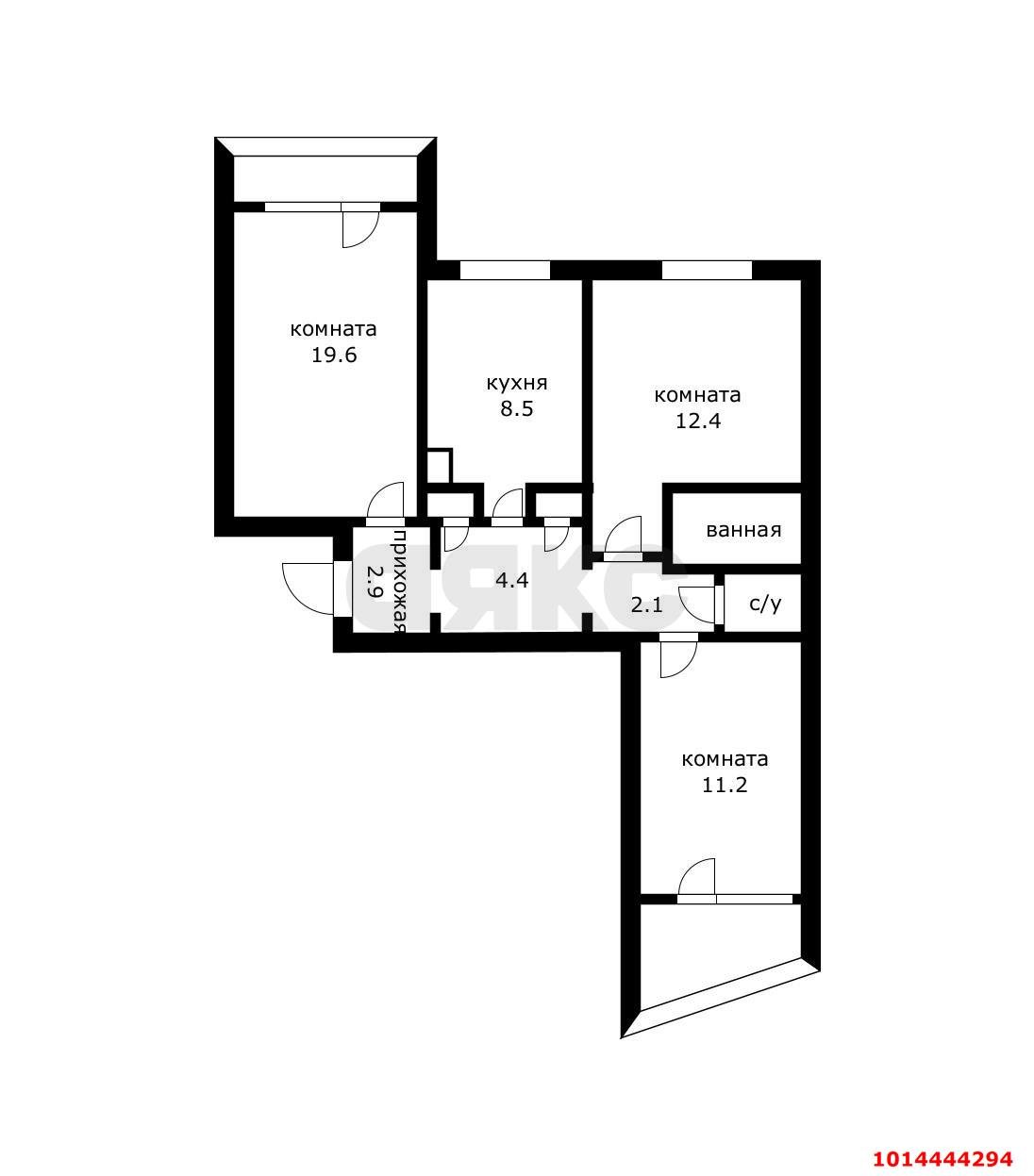 Фото №17: 3-комнатная квартира 72 м² - Краснодар, Комсомольский, ул. Сормовская, 177