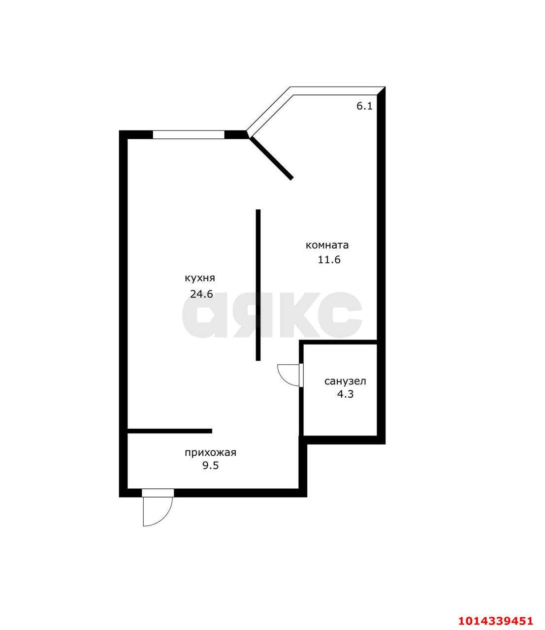 Фото №12: 1-комнатная квартира 50 м² - Краснодар, Сады Калинина, пер. Цветной, 2