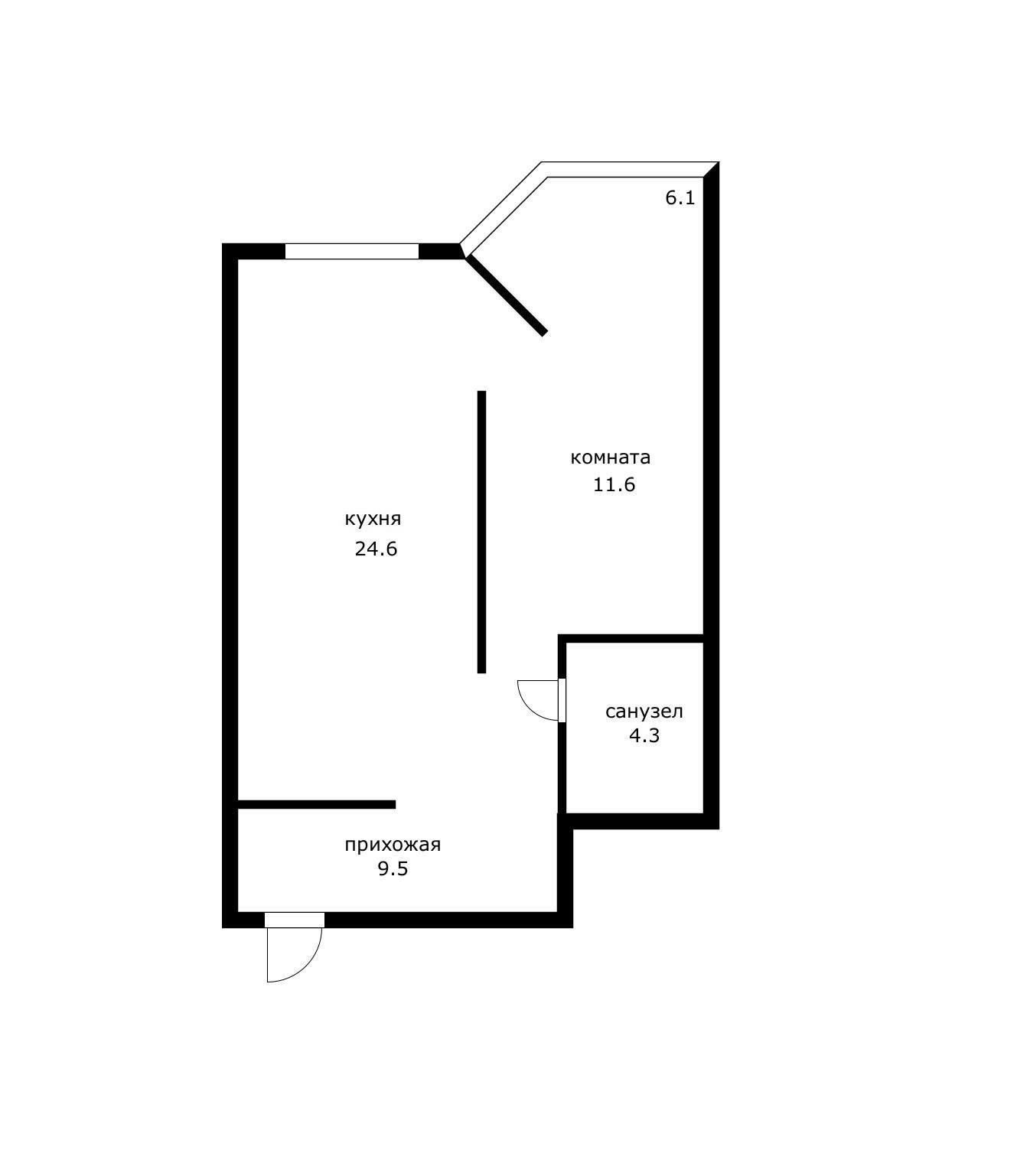Фото №12: 1-комнатная квартира 50 м² - Краснодар, Прикубанский внутригородской округ, мкр. Сады Калинина, пер. Цветной, 2