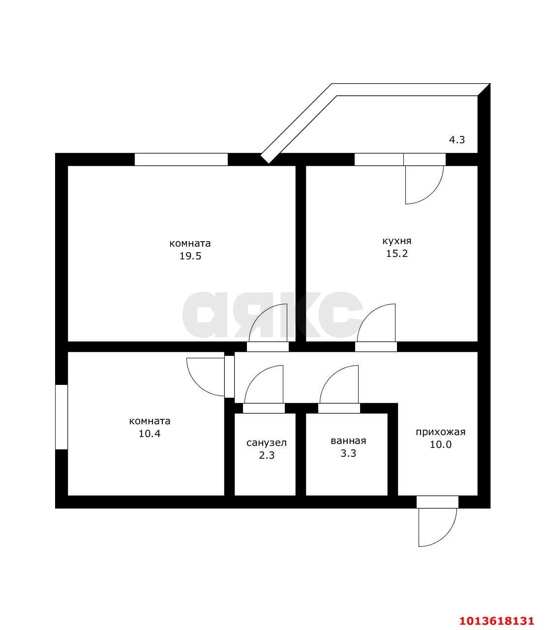 Фото №10: 2-комнатная квартира 65 м² - Яблоновский, жилой комплекс Европа, ул. Гагарина, 159/1Г