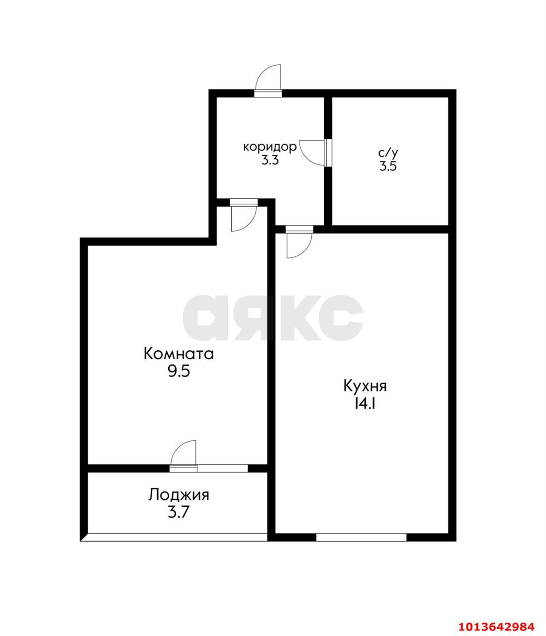 Фото №7: 1-комнатная квартира 34 м² - Краснодар, жилой комплекс Самолёт, ул. Западный Обход, 39/2