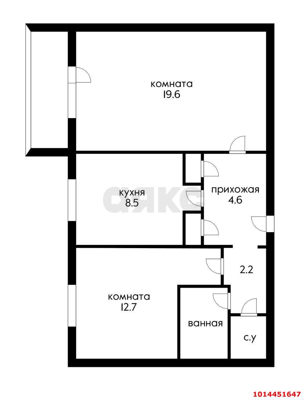 Фото №11: 2-комнатная квартира 52 м² - Краснодар, Комсомольский, ул. Уральская, 158