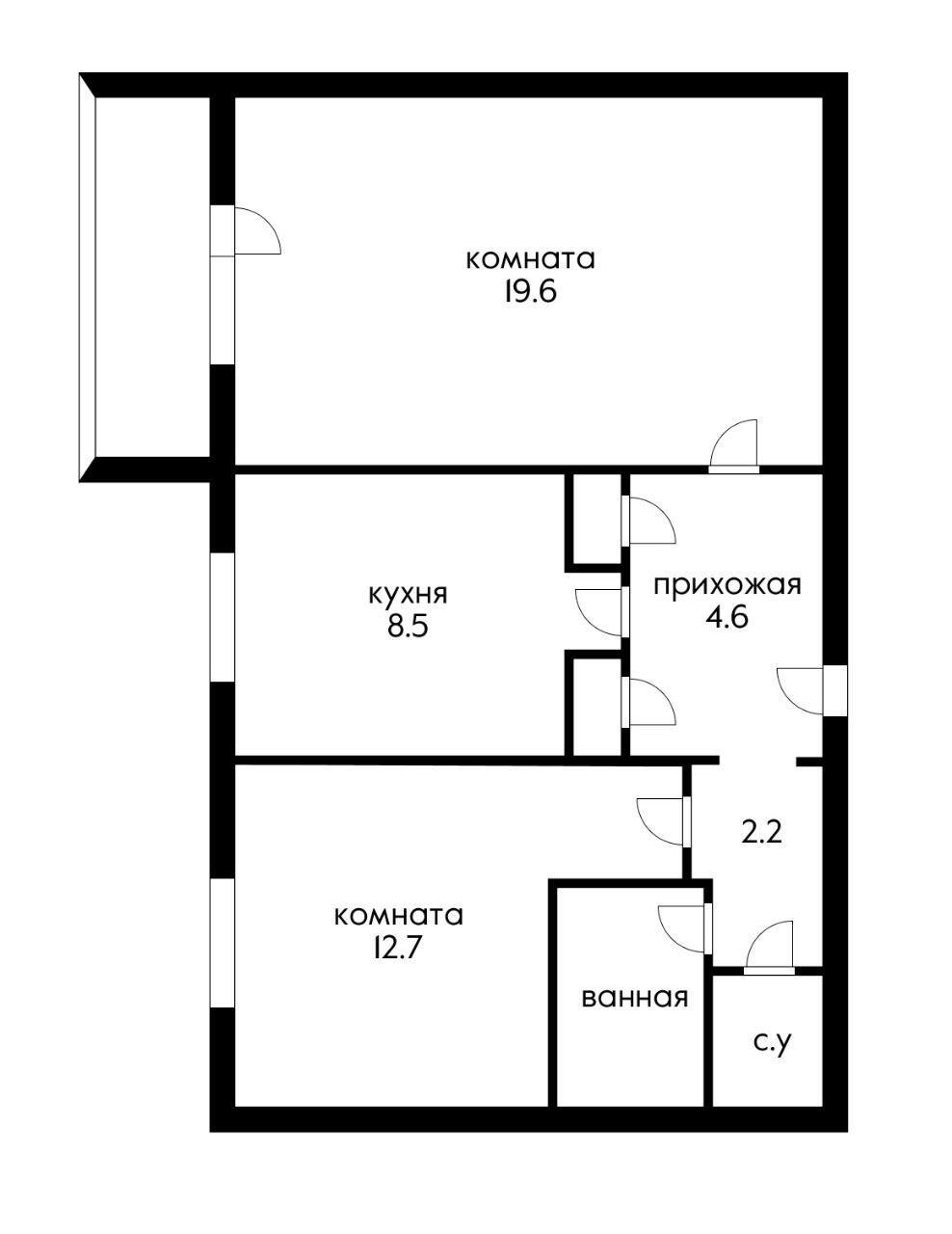Фото №11: 2-комнатная квартира 52 м² - Краснодар, Карасунский внутригородской округ, мкр. Комсомольский, ул. Уральская, 158