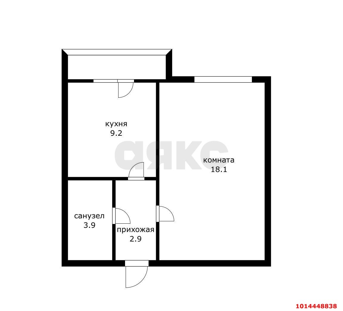 Фото №8: 1-комнатная квартира 37 м² - Краснодар, Музыкальный, ул. имени Сергея Есенина, 151