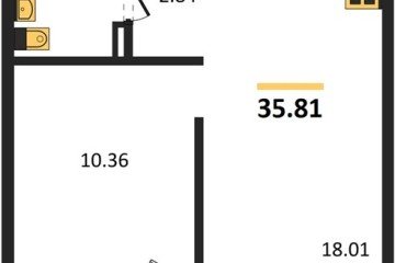 Фото №1: 1-комнатная квартира 39 м² - Южный, мкр. жилой комплекс Южные Соседи, 